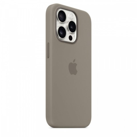 Etui silikonowe z MagSafe do iPhonea 15 Pro - popielaty brąz Etui silikonowe z MagSafe do iPhonea 15 Pro - popielaty brąz
