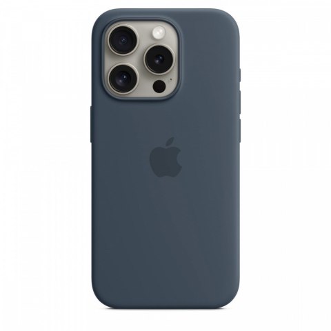Etui silikonowe z MagSafe do iPhonea 15 Pro - sztormowy błękit Etui silikonowe z MagSafe do iPhonea 15 Pro - sztormowy błękit