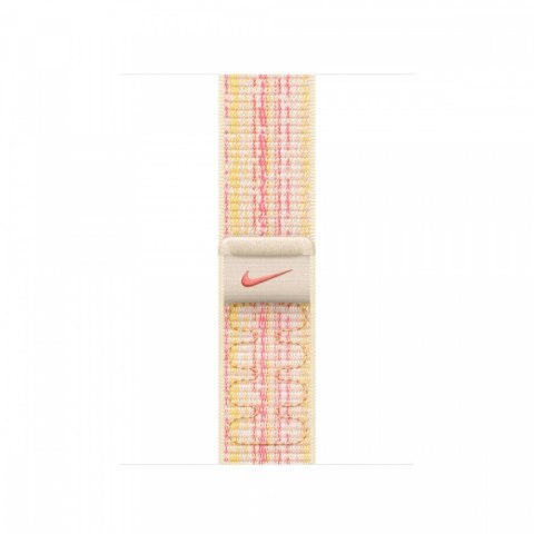 Opaska sportowa Nike w kolorze księżycowej poświaty/różowym do koperty 41 mm Opaska sportowa Nike w kolorze księżycowej poświaty/różowym do koperty 41 mm