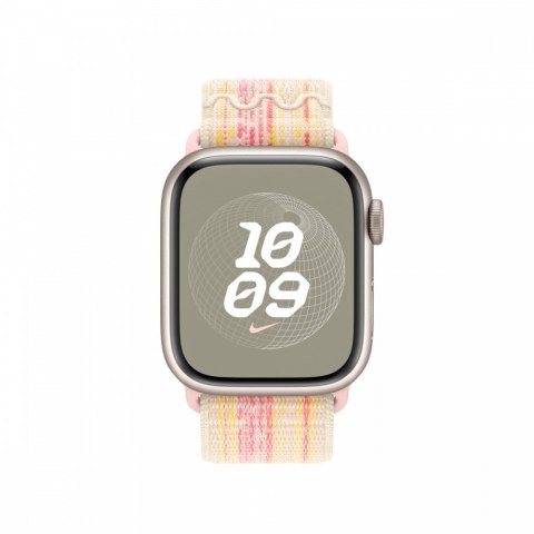 Opaska sportowa Nike w kolorze księżycowej poświaty/różowym do koperty 41 mm Opaska sportowa Nike w kolorze księżycowej poświaty/różowym do koperty 41 mm