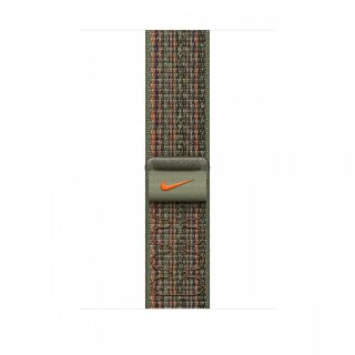 Opaska sportowa Nike w kolorze sekwoi/pomarańczowym do koperty 45 mm
