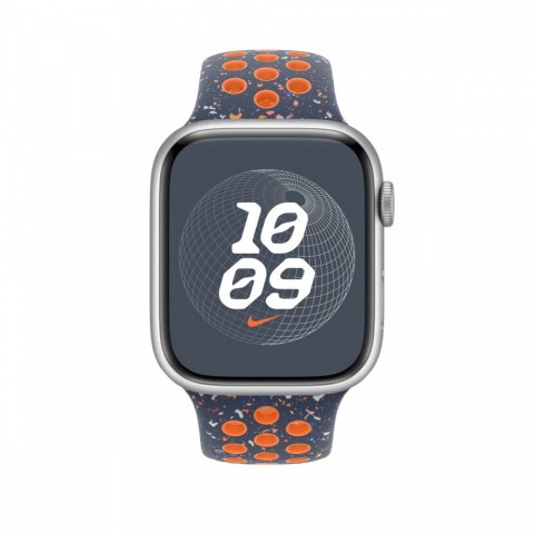 Pasek sportowy Nike w kolorze błękitnego płomienia do koperty 45 mm - M/L Pasek sportowy Nike w kolorze błękitnego płomienia do koperty 45 mm - M/L