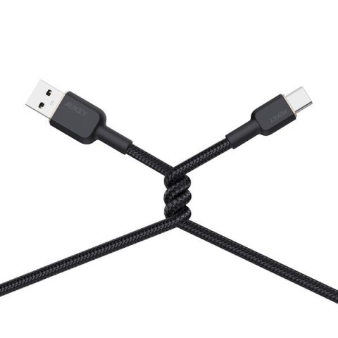 CB-NAC2 kabel USB-C - USB-A 1.8m 60W PD 3A 20V nylonowy oplot czarny