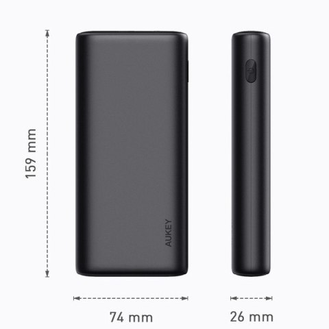 PB-Y37 Power Bank 20000mAh 65W 3xUSB PD 3.0 QC 3.0 LED