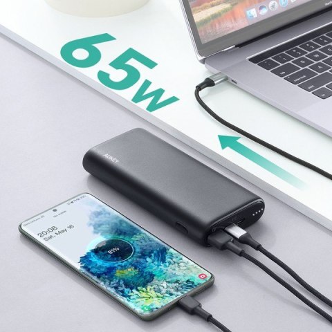 PB-Y37 Power Bank 20000mAh 65W 3xUSB PD 3.0 QC 3.0 LED