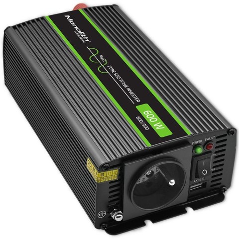 Przetwornica napięcia Monolith 1200 MS Wave | 12V na 230V | 600/1200W | USB Przetwornica napięcia Monolith 1200 MS Wave | 12V na 230V | 600/1200W | USB