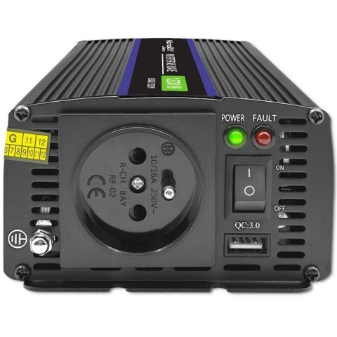 Przetwornica napięcia Monolith 1200 MS Wave | 12V na 230V | 600/1200W | USB Przetwornica napięcia Monolith 1200 MS Wave | 12V na 230V | 600/1200W | USB