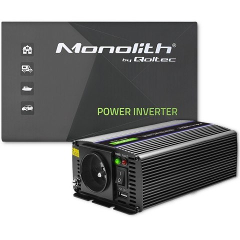 Przetwornica napięcia Monolith 1200 MS Wave | 12V na 230V | 600/1200W | USB Przetwornica napięcia Monolith 1200 MS Wave | 12V na 230V | 600/1200W | USB
