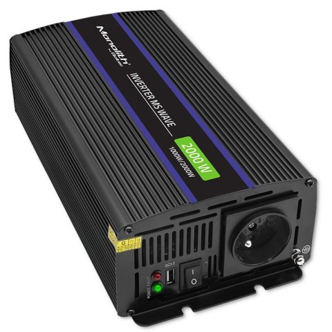 Przetwornica napięcia Monolith 2000 MS Wave | 12V na 230V | 1000/2000W | USB Przetwornica napięcia Monolith 2000 MS Wave | 12V na 230V | 1000/2000W | USB