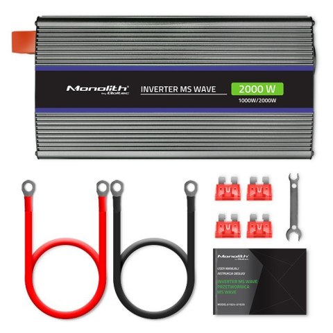 Przetwornica napięcia Monolith 2000 MS Wave | 12V na 230V | 1000/2000W | USB Przetwornica napięcia Monolith 2000 MS Wave | 12V na 230V | 1000/2000W | USB