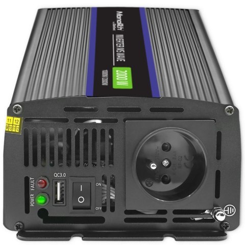 Przetwornica napięcia Monolith 2000 MS Wave | 12V na 230V | 1000/2000W | USB Przetwornica napięcia Monolith 2000 MS Wave | 12V na 230V | 1000/2000W | USB