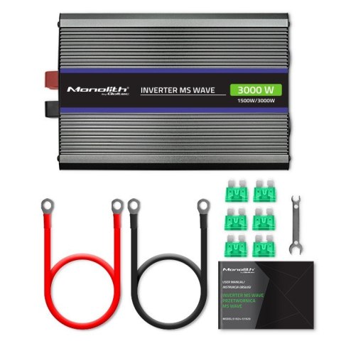 Przetwornica napięcia Monolith 3000 MS Wave | 12V na 230V | 1500/3000W | USB Przetwornica napięcia Monolith 3000 MS Wave | 12V na 230V | 1500/3000W | USB