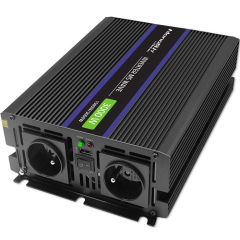 Przetwornica napięcia Monolith 3000 MS Wave | 12V na 230V | 1500/3000W | USB Przetwornica napięcia Monolith 3000 MS Wave | 12V na 230V | 1500/3000W | USB