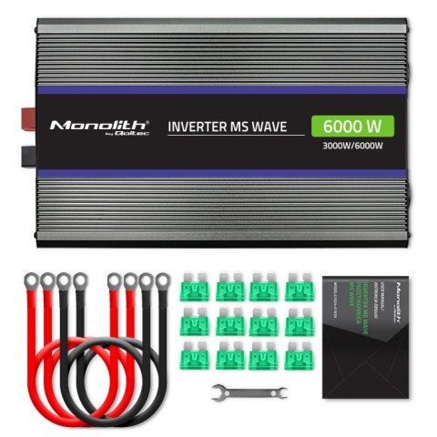 Przetwornica napięcia Monolith 6000 MS Wave | 12V na 230V | 3000/6000W | USB Przetwornica napięcia Monolith 6000 MS Wave | 12V na 230V | 3000/6000W | USB