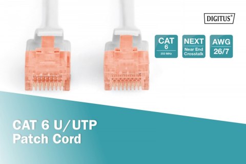 Patch cord U/UTP kat.6 PVC 10m szary