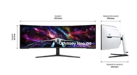 Samsung Monitor 57 cali G95NC VA 7680x2160 DUHD 32:9 3xHDMI 1xDP 2xUSB 3.0 KVM 1ms 240Hz HAS Gaming zakrzywiony 3Yd2d Samsung Monitor 57 cali G95NC VA 7680x2160 DUHD 32:9 3xHDMI 1xDP 2xUSB 3.0 KVM 1ms 240Hz HAS Gaming zakrzywiony 3Yd2d
