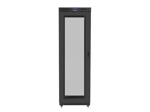 Szafa stojąca Rack 19 cali 47U 800x1000mm, drzwi perforowane LCD (FLAT PACK) czarna