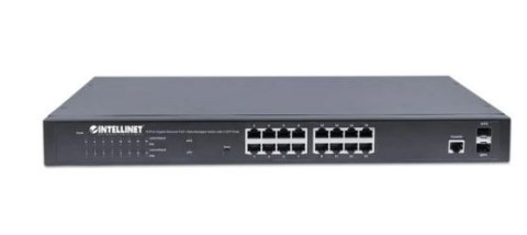Przełącznik Gigabit zarządzalny 16x RJ45 PoE+/2 sloty SFP Przełącznik Gigabit zarządzalny 16x RJ45 PoE+/2 sloty SFP