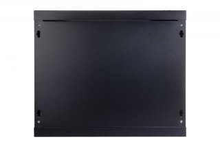 Szafa sieciowa wisząca 19 cali 9U rack 600x600, drzwi szyba, niedzielona, niezłożona, Czarna