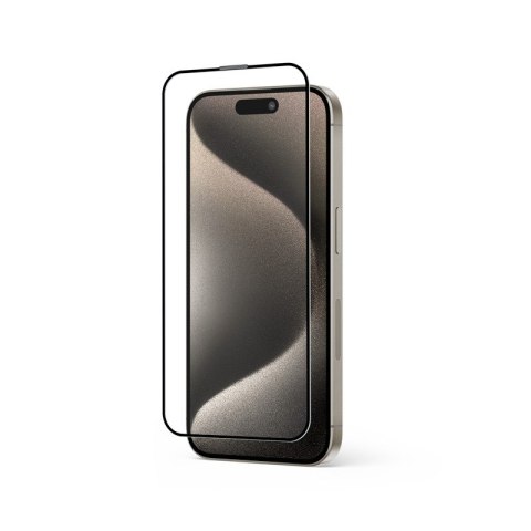 Szkło hartowane Anti-Bacterial 3D Armour Glass 9H na cały ekran iPhone iPhone 15 Pro Max z ramką instalacyjną
