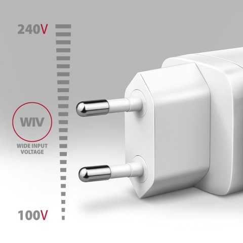 ACU-DPQ65W Ładowarka sieciowa GaN 65W, 3x port (USB-A + dual USB-C) PD3.0/QC4+/PPS/Apple, biała ACU-DPQ65W Ładowarka sieciowa GaN 65W, 3x port (USB-A + dual USB-C) PD3.0/QC4+/PPS/Apple, biała