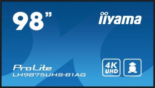 Monitor wielkoformatowy 97.5 cala ProLite LH9875UHS-B1AG 24/7,IPS,ANDROID.11,4K,OPS-PC-SLOT, 2x16W,DAISY.CHAIN,WiFi,500cd/m2