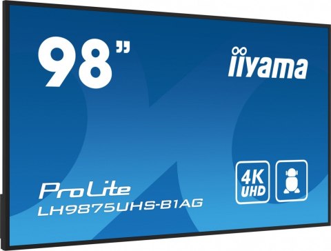 Monitor wielkoformatowy 97.5 cala ProLite LH9875UHS-B1AG 24/7,IPS,ANDROID.11,4K,OPS-PC-SLOT, 2x16W,DAISY.CHAIN,WiFi,500cd/m2