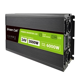 Przetwornica LCD 24V 3000W/6000W Czysty sinus z wywietlaczem