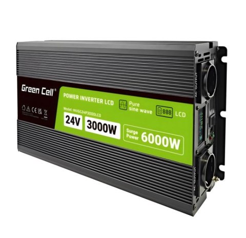 Przetwornica LCD 24V 3000W/6000W Czysty sinus z wywietlaczem Przetwornica LCD 24V 3000W/6000W Czysty sinus z wywietlaczem