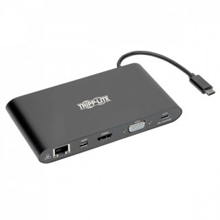 Stacja dokująca USB-C, podwójny wyświetlacz 4K HDMI/mDP, VGA, USB 3.2 Gen 1, koncentrator USB-A/C, GbE, karta pamięci, ładowanie