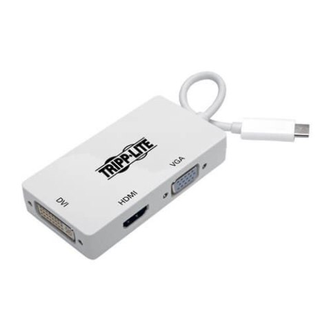 Wieloportowy adapter USB-C (M/3xF) 4K HDMI, DVI, VGA, HDCP U444-06N-HDV4K Biały Wieloportowy adapter USB-C (M/3xF) 4K HDMI, DVI, VGA, HDCP U444-06N-HDV4K Biały