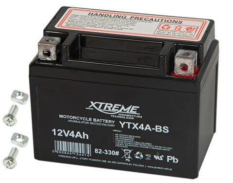 Akumulator AGM motocyklowy 12V 4Ah XTREME