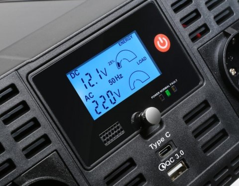 Falownik 2000W DC 12V/AC 230V TE22 Falownik 2000W DC 12V/AC 230V TE22