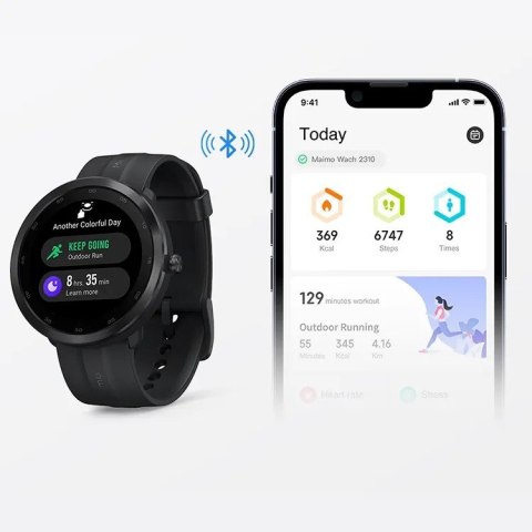 Smartwatch GPS Watch R WT2001 Android iOS Czarny