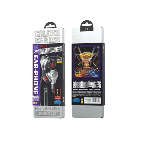 Słuchawki przewodowe HiFi jack 3,5 mm Czarne Słuchawki przewodowe HiFi jack 3,5 mm Czarne