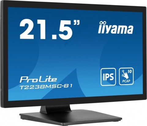 Monitor 22 cale T2238MSC-B1 IPS,FHD,DP,HDMI,2x2W,2xUSB,600(cd/m2), 10pkt.7H,IP1X(FRONT),PION/POZIOM
