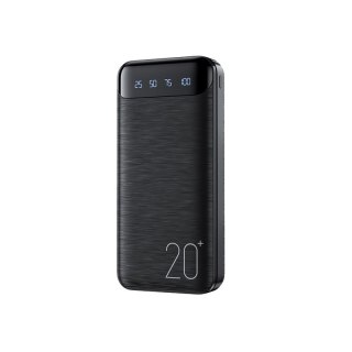 Power bank 20000 mAh Super Charging 2xUSB-A LED Czarny