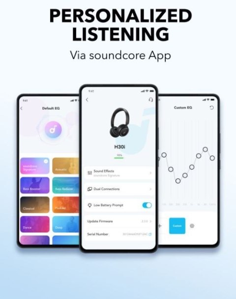 Słuchawki nauszne Soundcore H30i czarne Słuchawki nauszne Soundcore H30i czarne