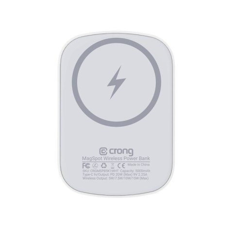 Bezprzewodowy power bank ultra slim MagSpot z MagSafe 5000mAh, USB-C 20W PD