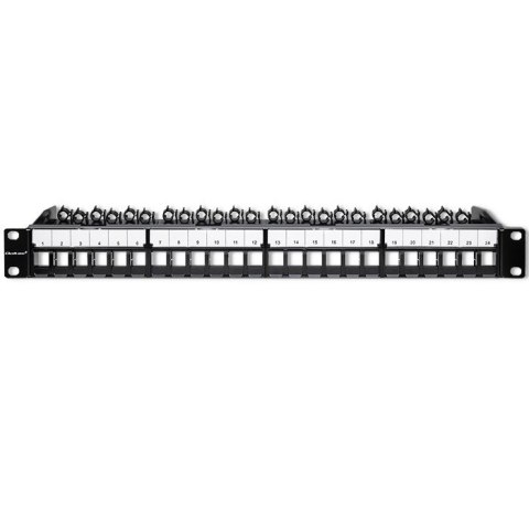 Patch panel do szaf RACK 19" | 24 porty | 1U | UTP | Czarny Patch panel do szaf RACK 19" | 24 porty | 1U | UTP | Czarny
