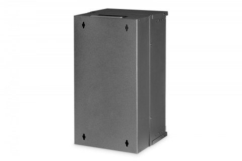 Szafa sieciowa wisząca 10 cali 12U, SOHO PRO 595 x 315 x 300 mm, nośność 60kg, drzwi szyba, niezłożona, Czarna