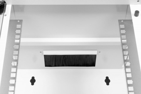 Szafa sieciowa wisząca 10 cali 12U, SOHO PRO 595 x 315 x 300 mm, nośność 60kg, drzwi szyba, niezłożona, Szara
