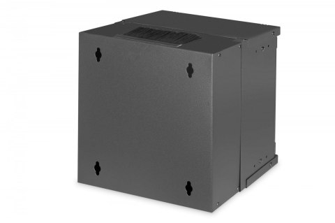 Szafa sieciowa wisząca 10 cali 6U, SOHO PRO 324 x 316 x 298 mm, nośność 60kg, drzwi szyba, niezłożona, Czarna