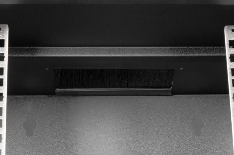 Szafa sieciowa wisząca 10 cali 6U, SOHO PRO 324 x 316 x 298 mm, nośność 60kg, drzwi szyba, niezłożona, Czarna