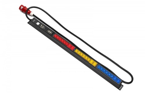 Listwa zasilająca SMART PDU, wtyk IEC 60309 32A/400V, gniazda 18xC13 10A/250V, 6xC19 16A/250V,32A Listwa zasilająca SMART PDU, wtyk IEC 60309 32A/400V, gniazda 18xC13 10A/250V, 6xC19 16A/250V,32A
