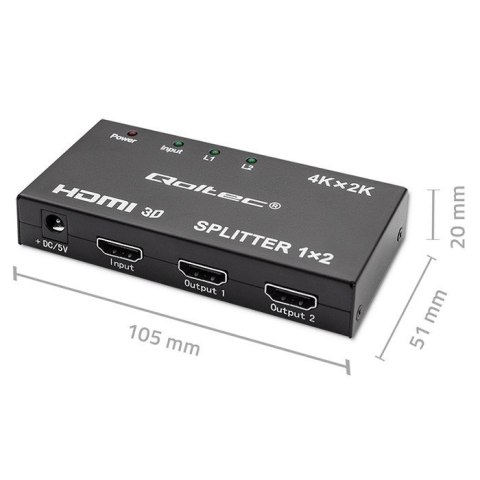 Aktywny rozdzielacz Splitter 2 x HDMI 4K x 2K | 3.4Gb/s Aktywny rozdzielacz Splitter 2 x HDMI 4K x 2K | 3.4Gb/s