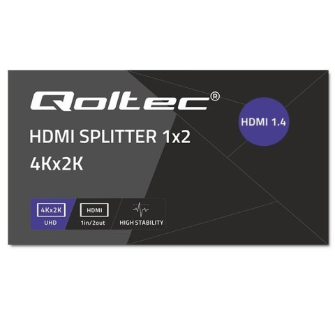 Aktywny rozdzielacz Splitter 2 x HDMI 4K x 2K | 3.4Gb/s Aktywny rozdzielacz Splitter 2 x HDMI 4K x 2K | 3.4Gb/s