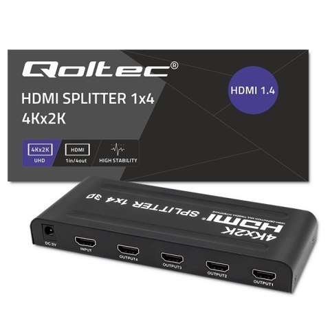 Aktywny rozdzielacz Splitter 4 x HDMI 4K x 2K | 3.4Gb/s Aktywny rozdzielacz Splitter 4 x HDMI 4K x 2K | 3.4Gb/s