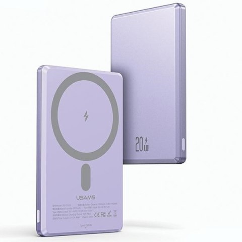 PowerBank indukcyjny 5000mAh MagSafe Fast Charging 20W Fiolet PowerBank indukcyjny 5000mAh MagSafe Fast Charging 20W Fiolet