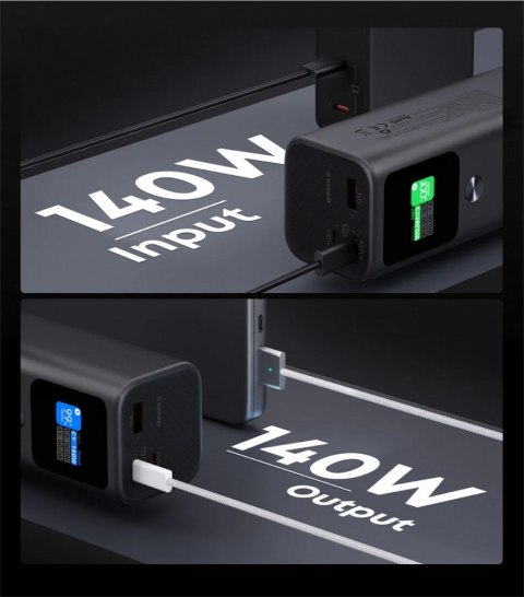 PB-Y45 Sprint X Power Bank 27600 mAh 140W 3xUSB PD 3.1 PPS 28V Smart Digital Display PB-Y45 Sprint X Power Bank 27600 mAh 140W 3xUSB PD 3.1 PPS 28V Smart Digital Display